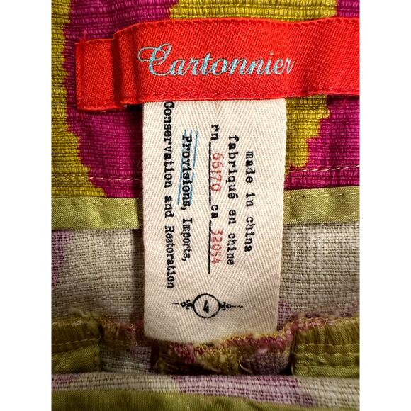 Anthropologie 'Cartonnier' Tailored Remy Shorts Hot Pink Yellow Green sz 4 - Picture 16 of 16